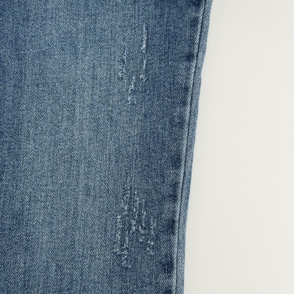 Judy Blue Relaxed Fit Jeans Sunflower Embroidery Distressed Raw Hem Size 5 27 - Picture 4 of 11